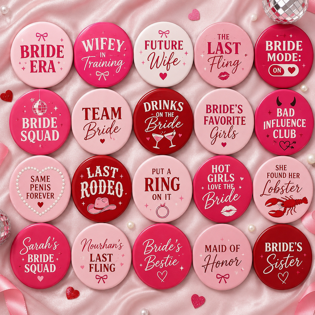 The Bridal shower pins